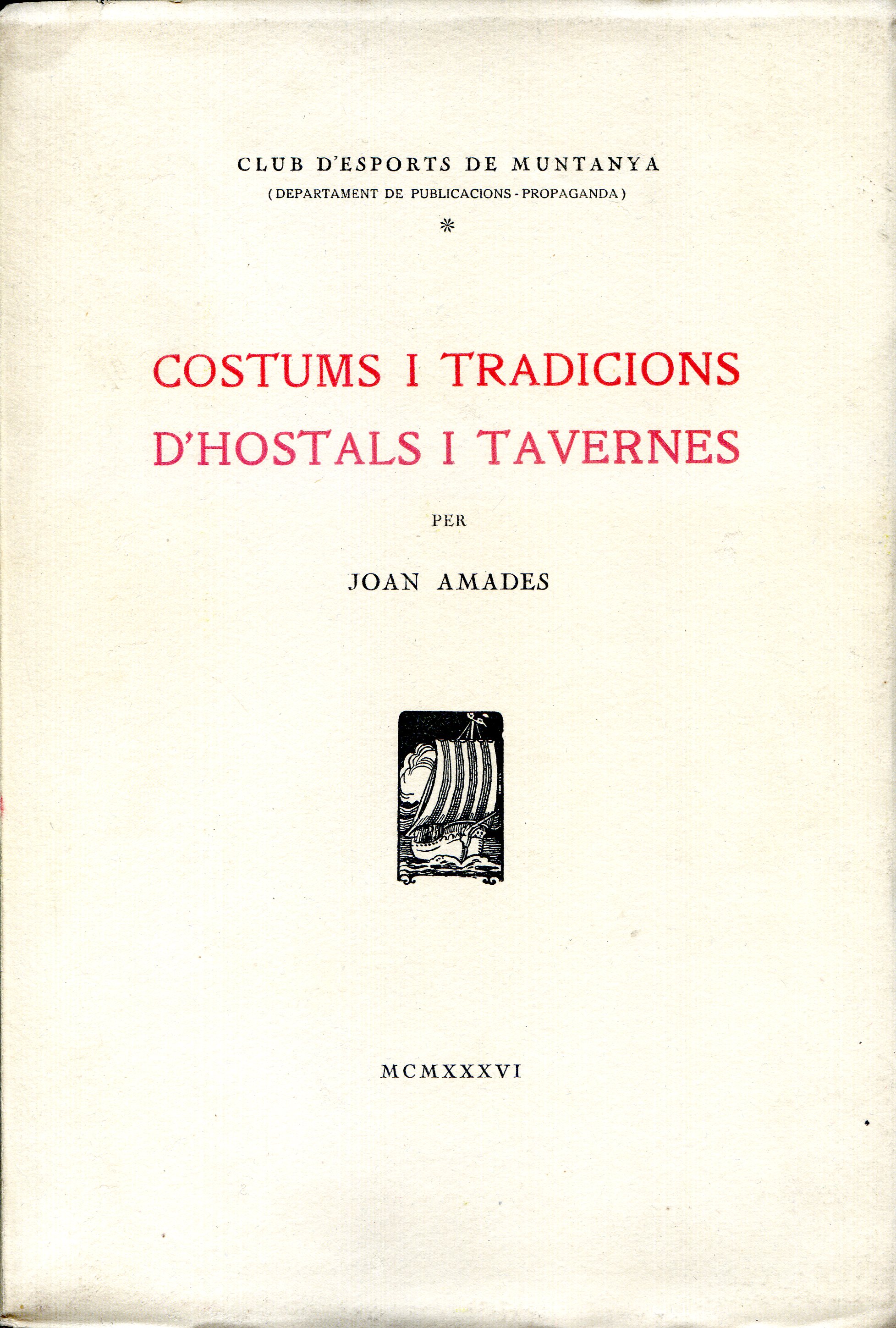 Costums i tradicions d'hostals i tavernes - Portada